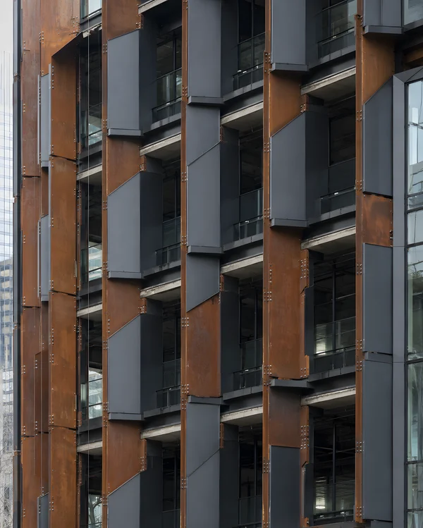 Modern Industrial Building Facade Detail