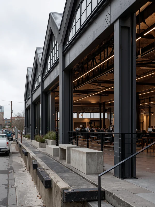 Modern Industrial Office Building Exterior