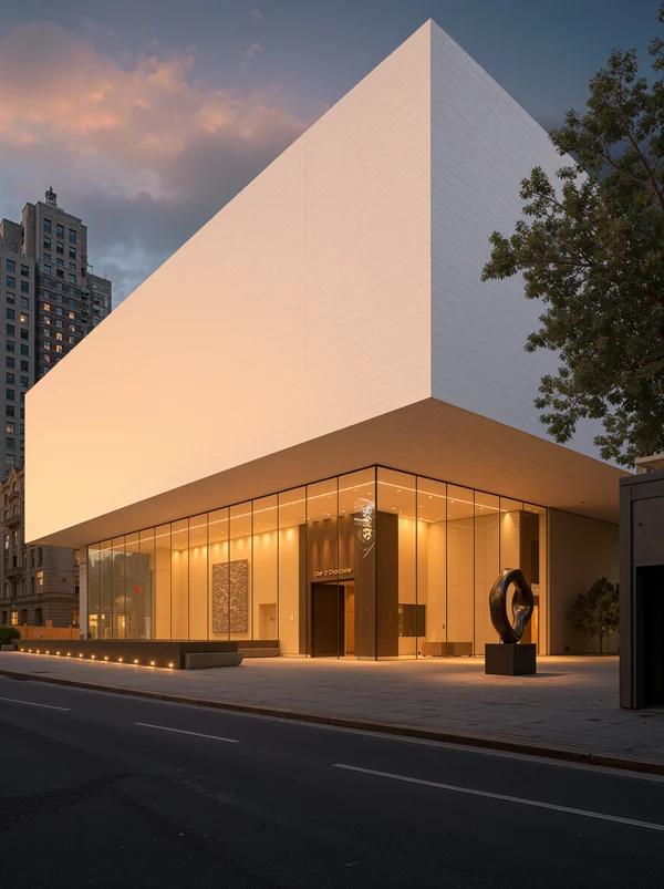 Modern Architectural Building at Twilight