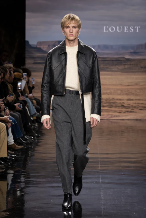 Male Model Walking on a Fashion Runway
