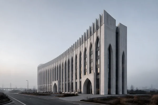 Modern Gothic Architecture Building