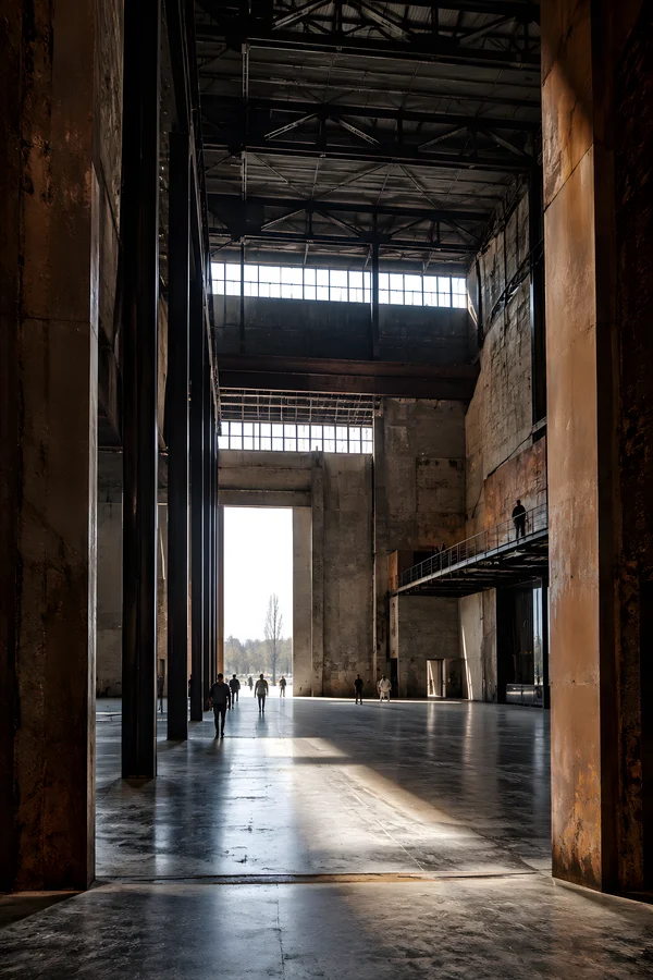 Industrial Hall with Natural Light