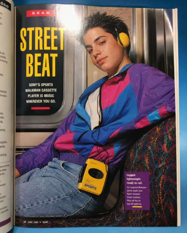1990s Sony Sports Walkman Magazine Advertisement