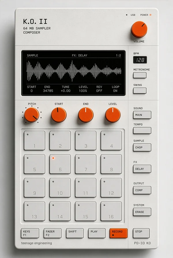 Portable Digital Sampler and Music Composer