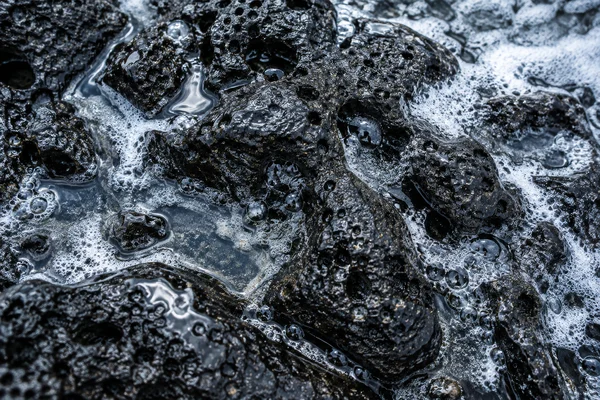 Textured Volcanic Rock and Sea Foam