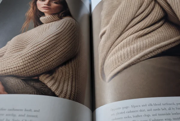 Luxury Knitwear Collection in Magazine Spread