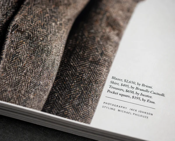 Macro Detail of a Printed Fashion Editorial Page
