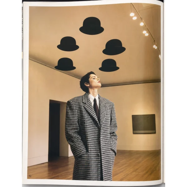 Surrealist Portrait in Houndstooth