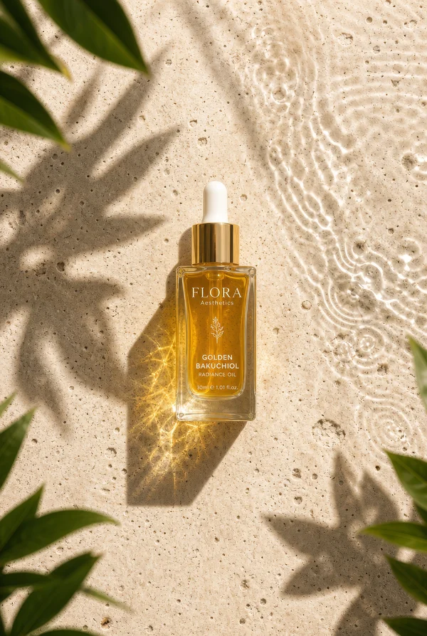 Golden Bakuchiol Radiance Oil Skincare Bottle