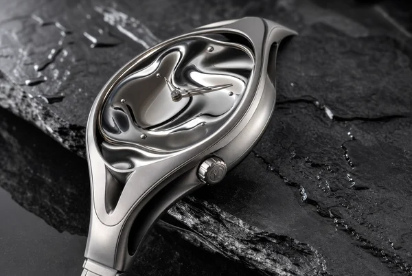 Liquid Metal Concept Watch on Dark Slate