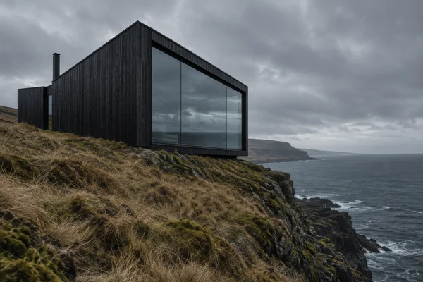 Modern Cabin on a Coastal Cliff