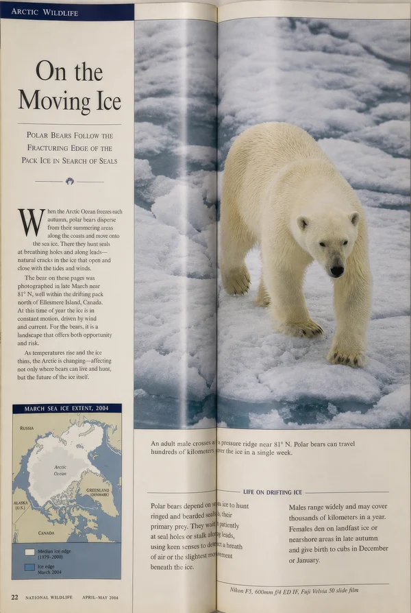 Polar Bear on Arctic Sea Ice