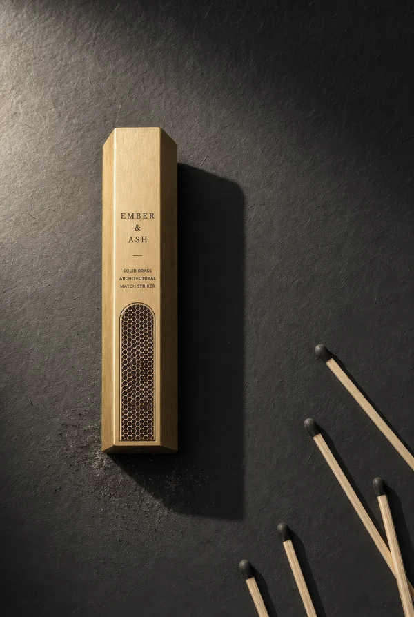 Solid Brass Architectural Match Striker