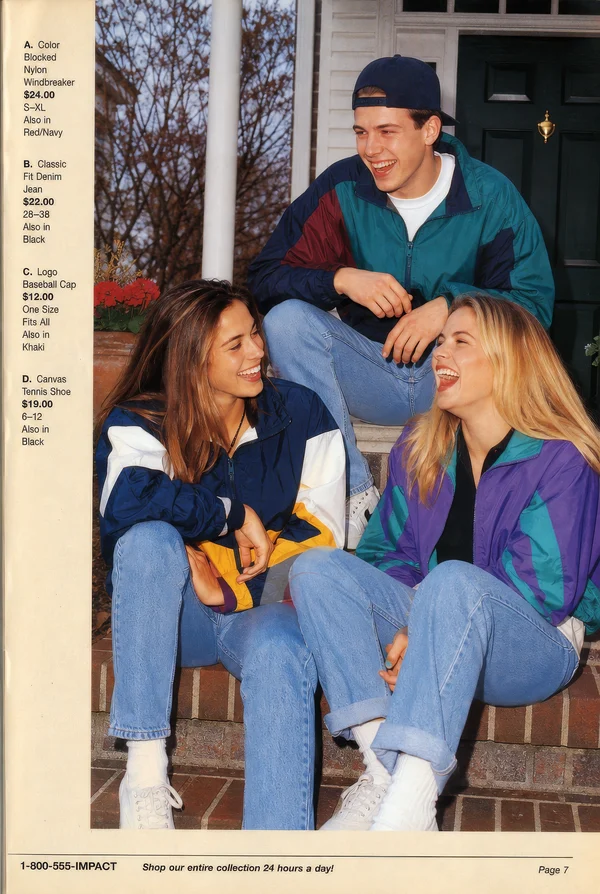 Vintage 1990s Casual Apparel Catalog Page