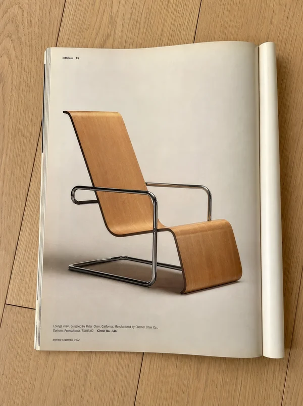 Vintage Bent Plywood and Chrome Lounge Chair