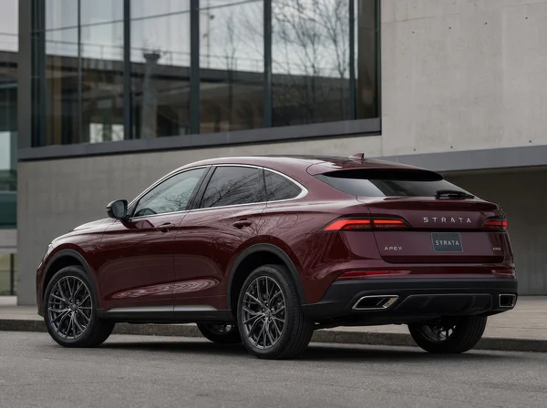 Burgundy Luxury Crossover Coupe