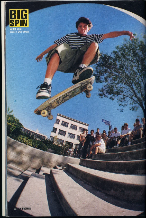 Skateboarder Performing a Jump on Concrete Steps