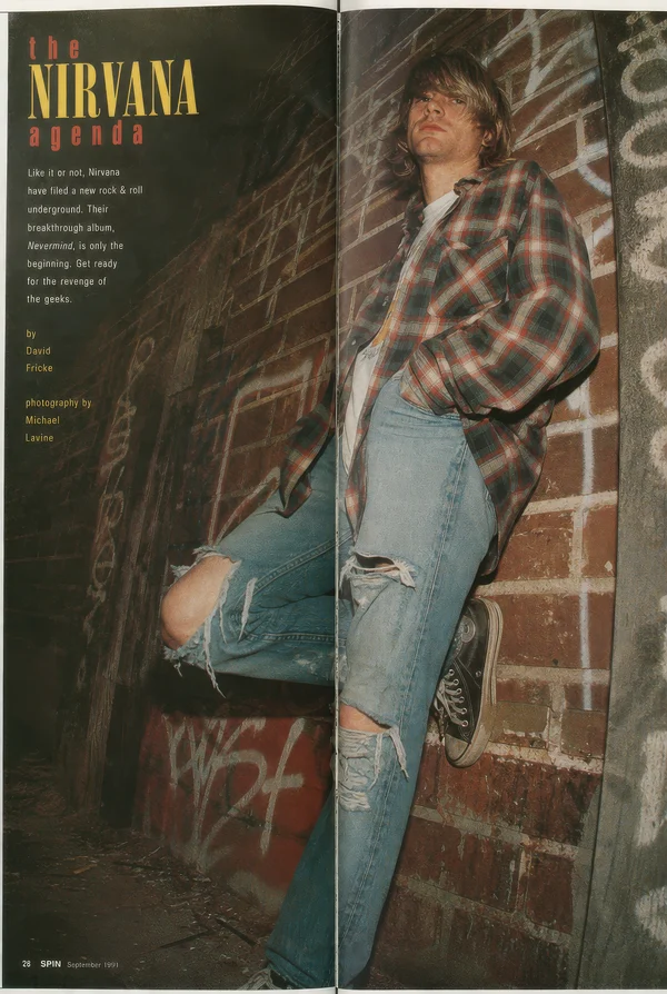 Magazine Spread Featuring A Young Man In Grunge