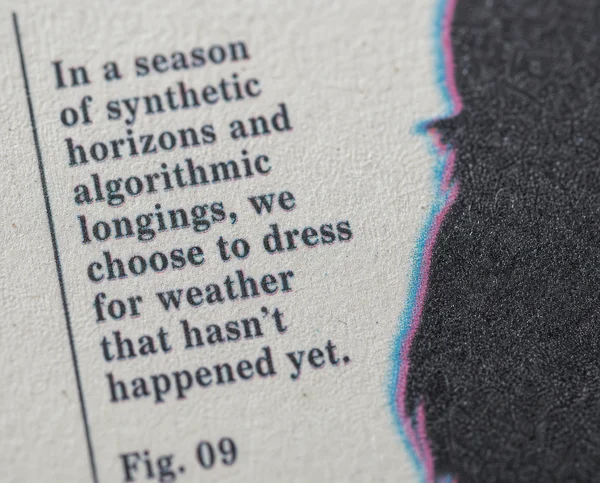 Macro View of Printed Text and Silhouette