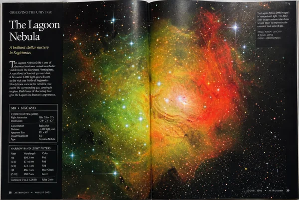 The Lagoon Nebula Astronomy Magazine Spread