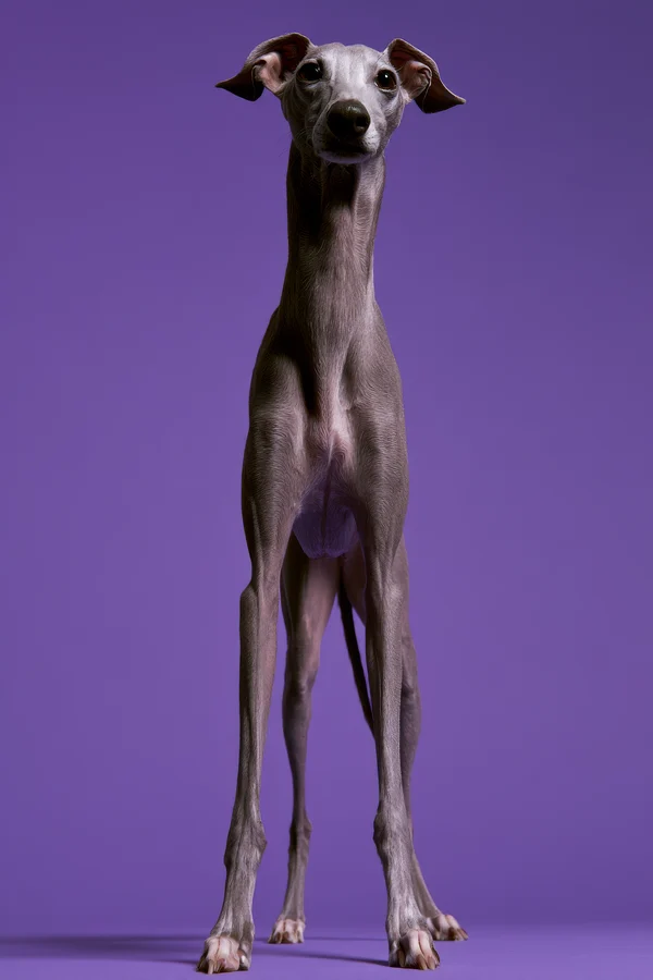 Portrait of a Slender Greyhound