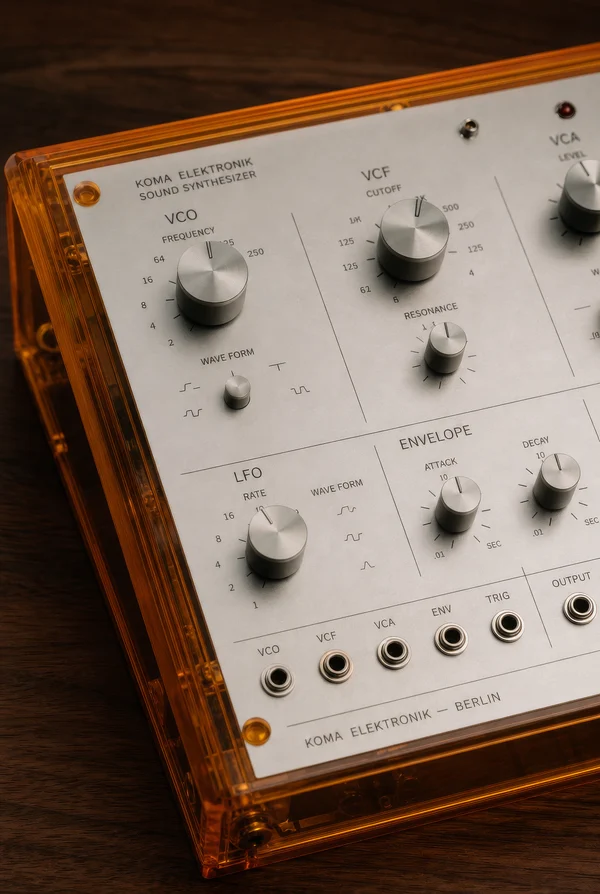 Translucent Amber Desktop Sound Synthesizer