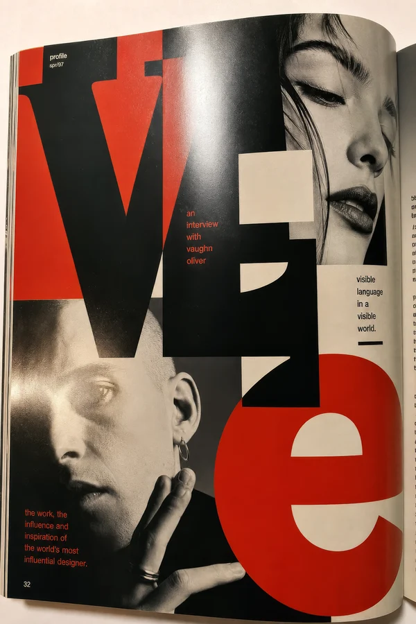 Magazine Feature Layout with Bold Typography