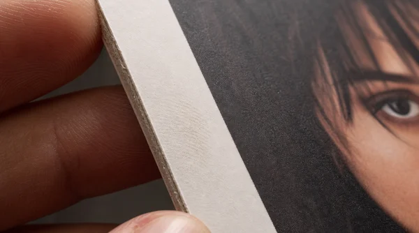 Macro View of a Printed Magazine Page Edge