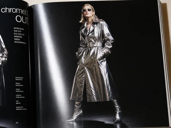 Metallic Trench Coat Editorial Spread