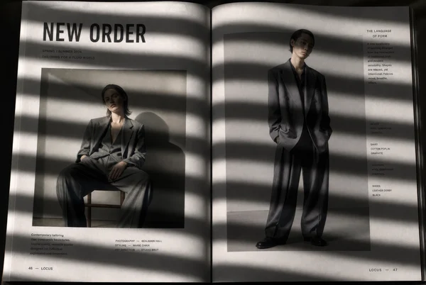 New Order Contemporary Tailoring Magazine Spread