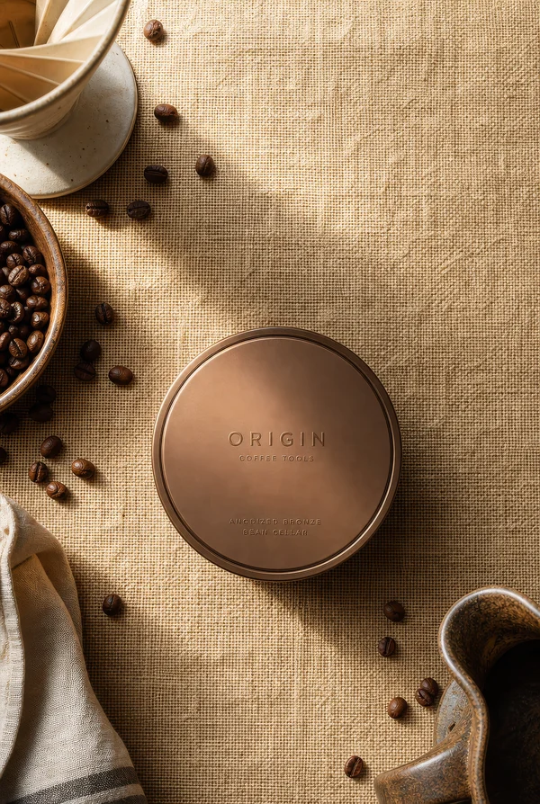 Anodized Bronze Coffee Bean Storage Container