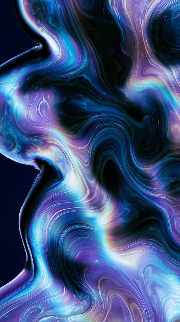 Iridescent Fluid Abstract