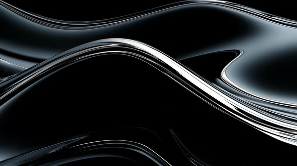 Abstract Liquid Chrome Wave