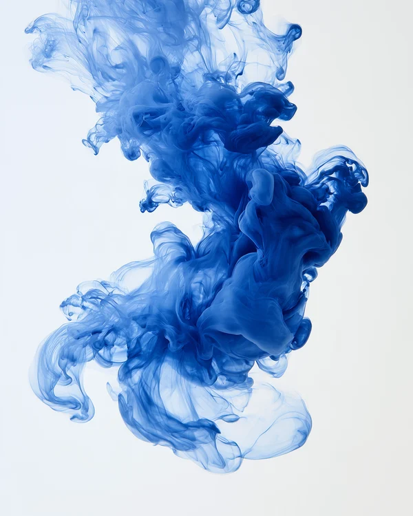 Blue Ink Dispersion in Water