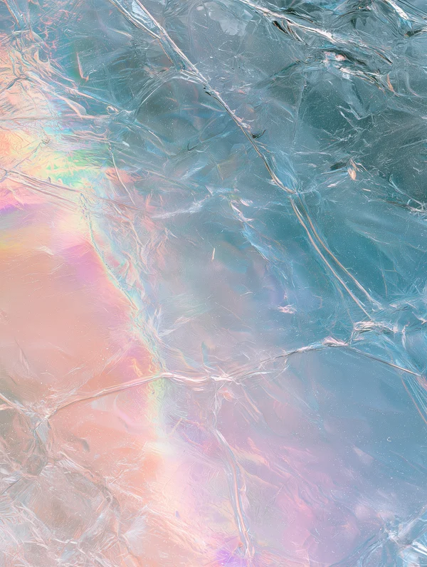 Iridescent Crinkled Plastic Texture