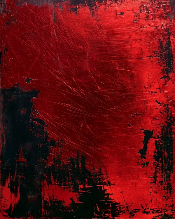 Scratched Red Metallic Surface