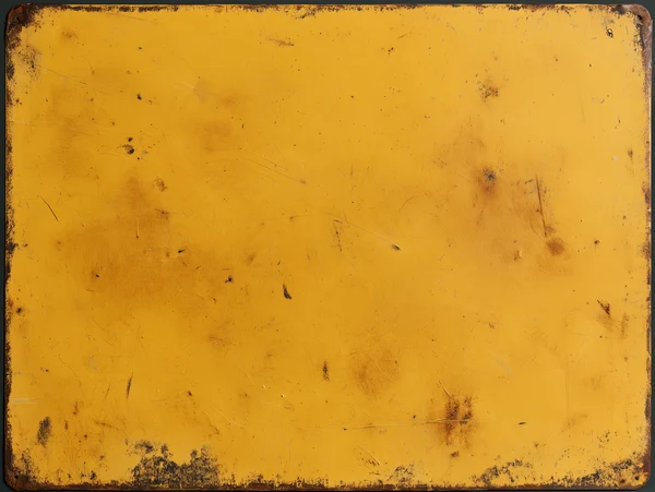 Weathered Yellow Metal Surface
