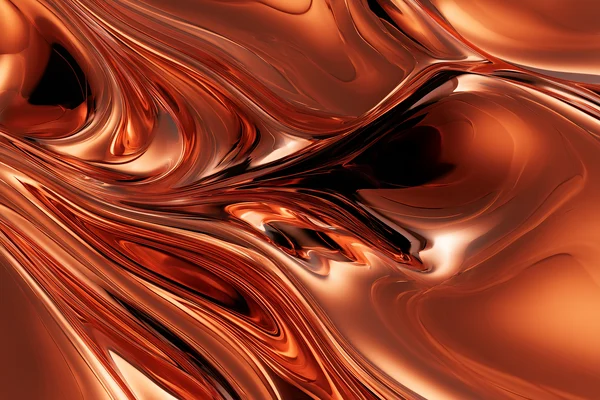 Molten Copper Abstract Flow