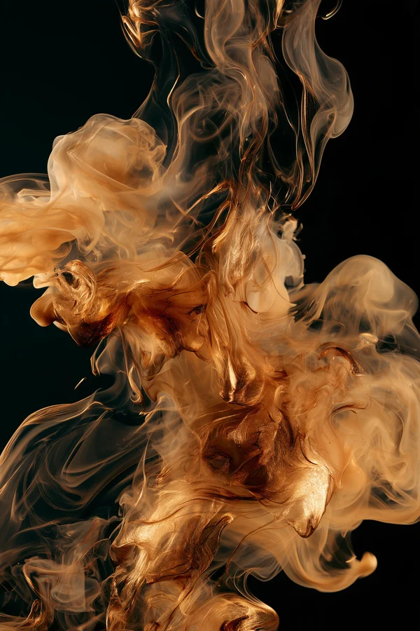 Golden Fluid Swirls