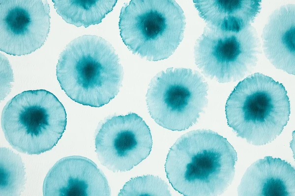 Turquoise Watercolor Ink Spots