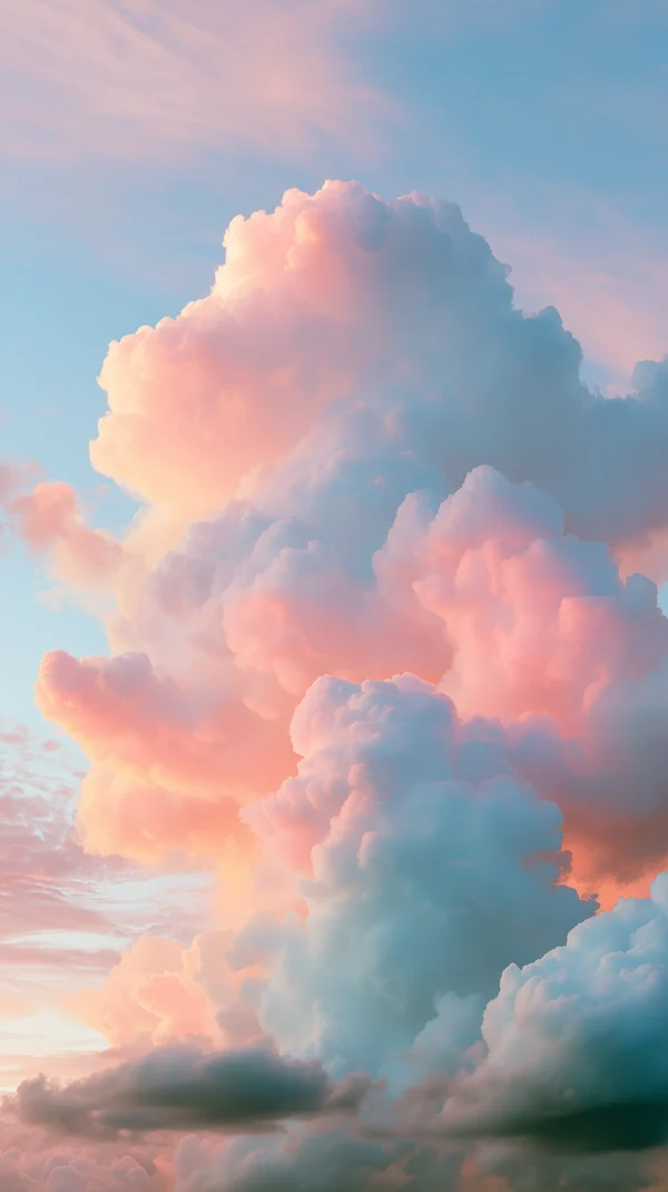 Pastel Cloudscape at Sunset