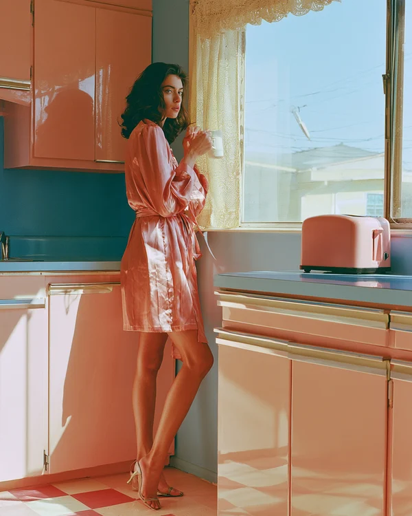 Morning Routine in a Retro Kitchen