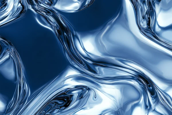 Abstract Liquid Chrome Surface
