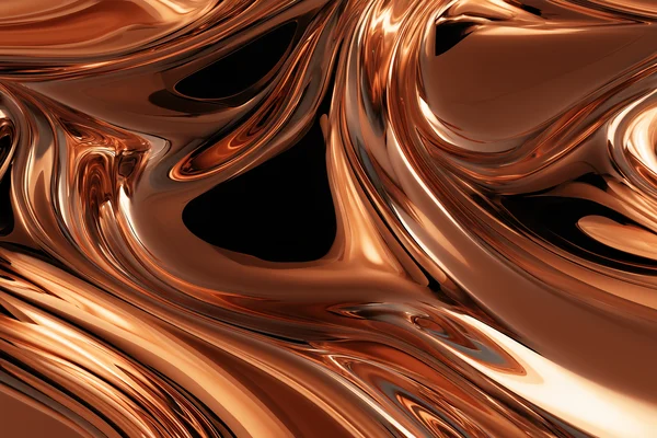 Molten Copper Abstract Flow