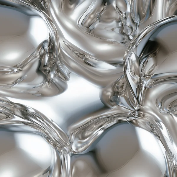 Liquid Chrome Abstract Surface