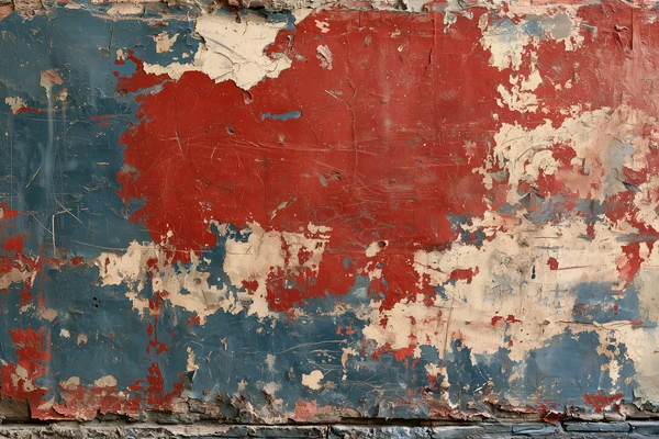 Weathered Multi-Layered Painted Wall