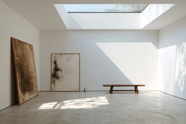 Minimalist Gallery Space with Skylight
