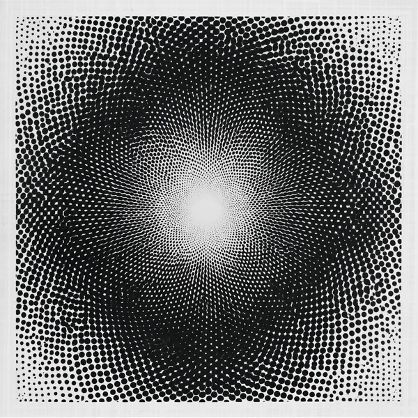 Concentric Halftone Radial Pattern
