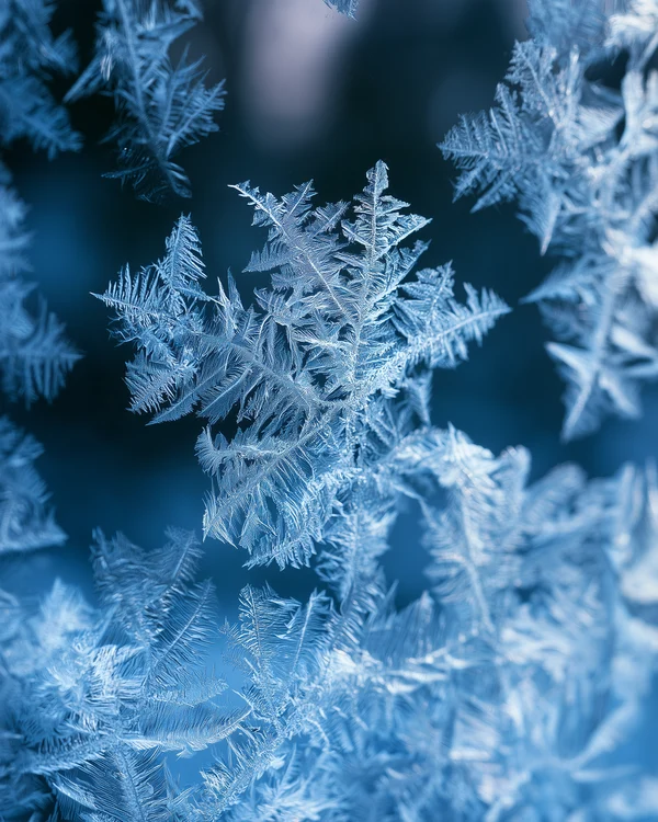 Intricate Frost Patterns on Glass