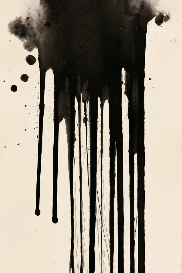 Black Ink Drip Texture